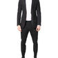 Black Cotton TAORMINA Formal 2 Piece Suit