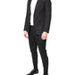 Black Cotton TAORMINA Formal 2 Piece Suit