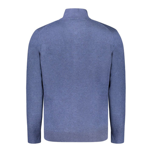 Blue Polyamide Men Cardigan