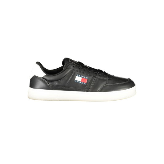 Black Leather Men Sneaker