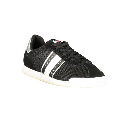 Black Polyester Women Sneaker