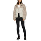 Beige Polyester Jackets & Coat
