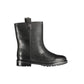 Black Leather Women Ankle Boot