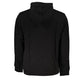 Black Cotton Men Hooded Sweater