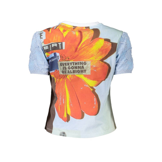 Blue Cotton Women Top