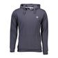 Blue Cotton Men Sweater with Hood