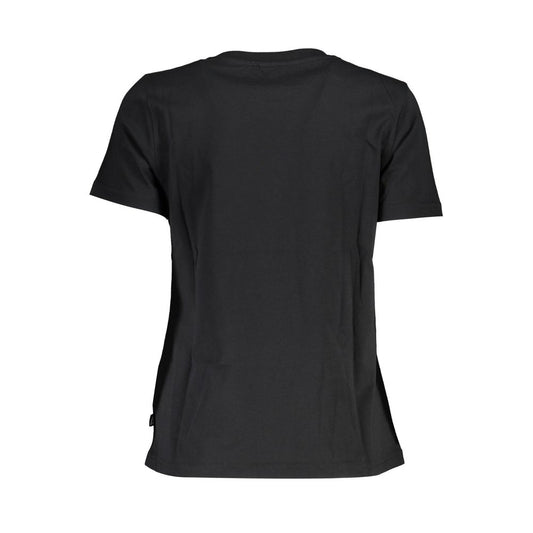 Black Cotton Women T-Shirt