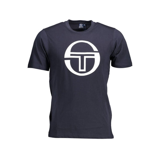 Blue Cotton Men T-Shirt