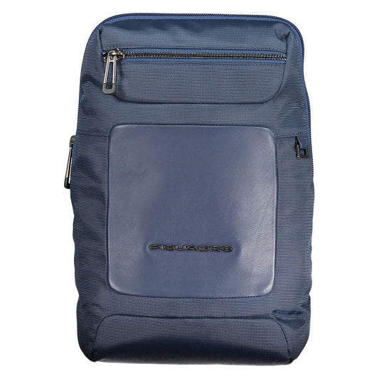 Blue Recycled Polyethylene Men Shoulder Bag
