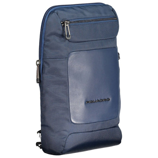 Blue Recycled Polyethylene Men Shoulder Bag