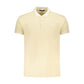 Beige Cotton Men Polo Shirt