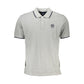 Gray Cotton Men Polo Shirt