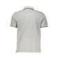 Gray Cotton Men Polo Shirt