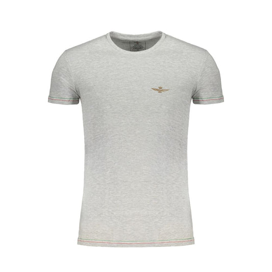 Gray Cotton Men T-Shirt