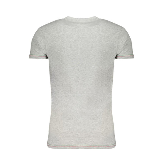 Gray Cotton Men T-Shirt