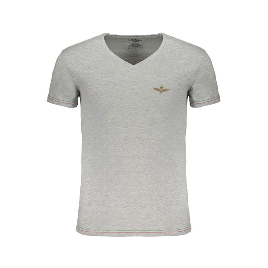 Gray Cotton Men T-Shirt