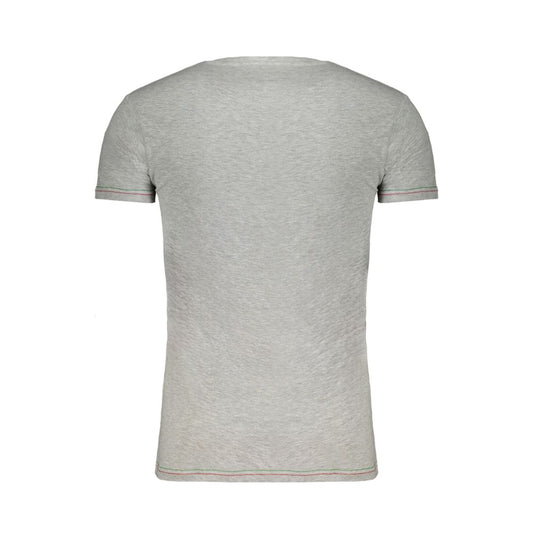 Gray Cotton Men T-Shirt