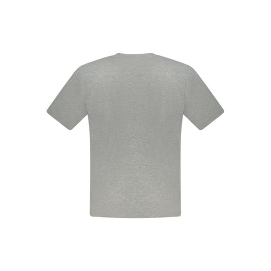 Gray Cotton Men T-Shirt