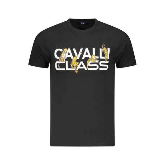 Black Cotton Men T-Shirt
