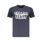 Blue Cotton Men T-Shirt