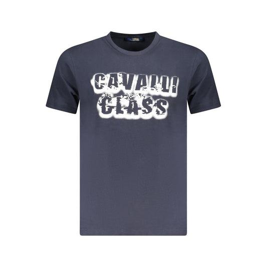 Blue Cotton Men T-Shirt