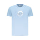 Light Blue Cotton Men T-Shirt
