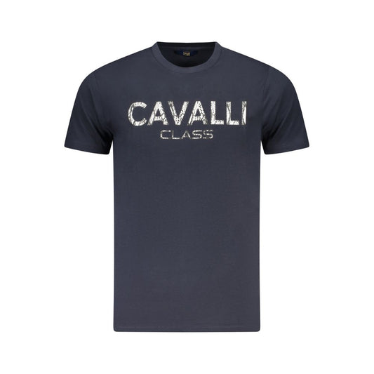 Blue Cotton Men T-Shirt