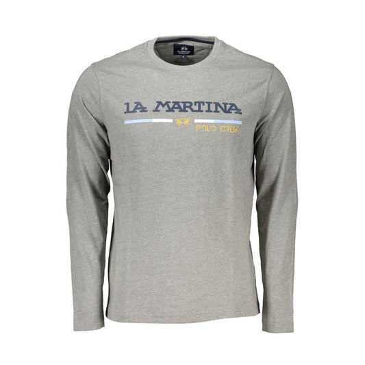 Gray Cotton Men T-Shirt