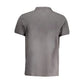 Gray Cotton Men Polo Shirt