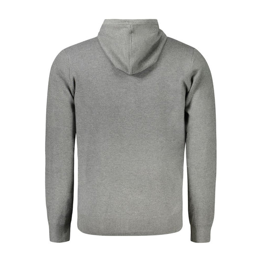 Gray Polyester Men Cardigan