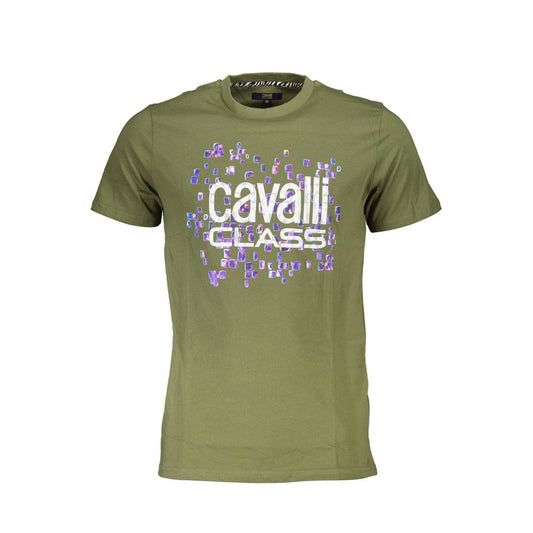 Green Cotton Men T-Shirt