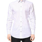 White Stripes Cotton GOLD Formal Dress Shirt