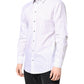 White Stripes Cotton GOLD Formal Dress Shirt