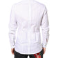 White Stripes Cotton GOLD Formal Dress Shirt