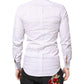 White Striped Cotton GOLD Long Sleeves Shirt