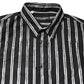 Black White Striped Cotton Dress Shirt