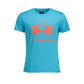 Blue Cotton Men T-Shirt
