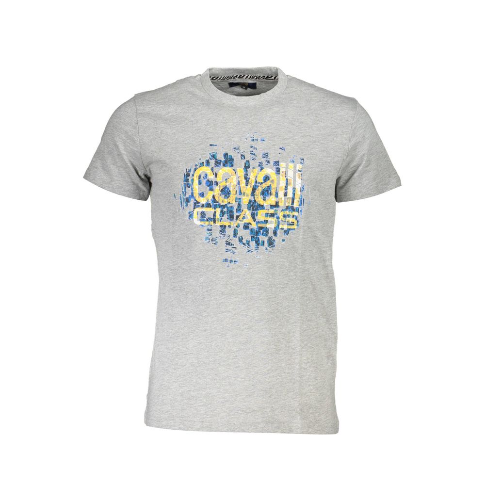Gray Cotton Men T-Shirt