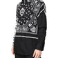 Black White Bandana MARTINI Men Dress Shirt