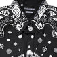 Black White Bandana MARTINI Men Dress Shirt