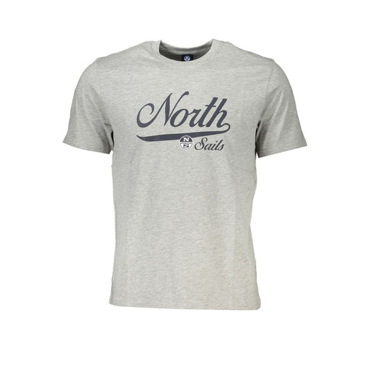 Gray Cotton Men T-Shirt