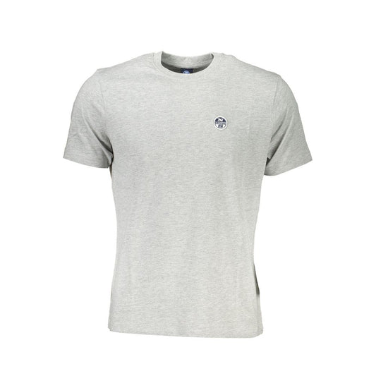 Gray Cotton Men T-Shirt
