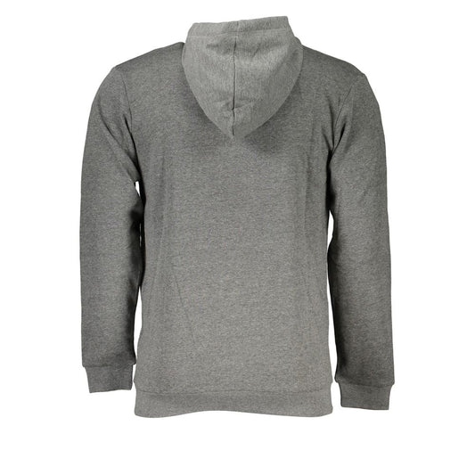 Gray Cotton Men Hooded Sweater