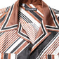 Multicolor Striped Silk Short Sleeves Shirt