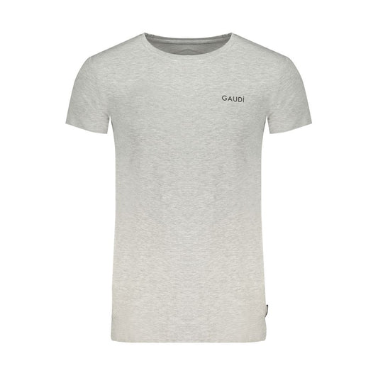 Gray Cotton Men T-Shirt
