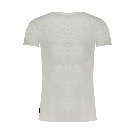 Gray Cotton Men T-Shirt