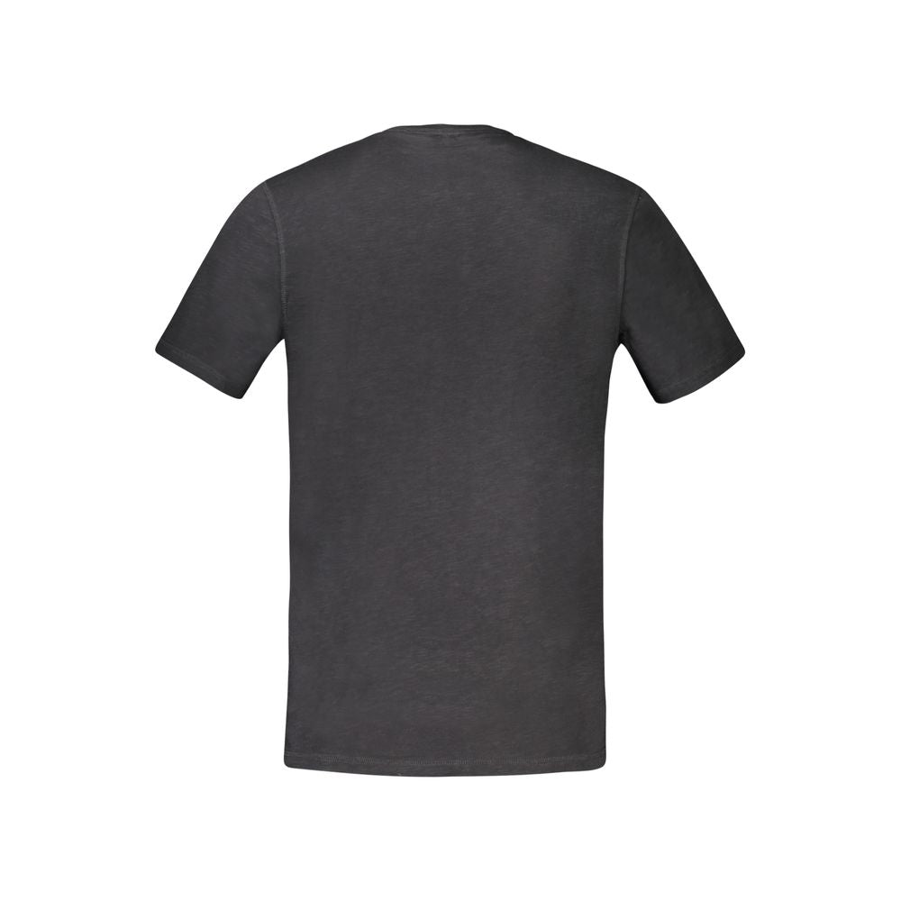 Black Cotton Men T-Shirt