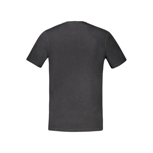 Black Cotton Men T-Shirt