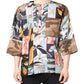 Multicolor Patchwork Short Sleeves Shirt