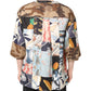Multicolor Patchwork Short Sleeves Shirt